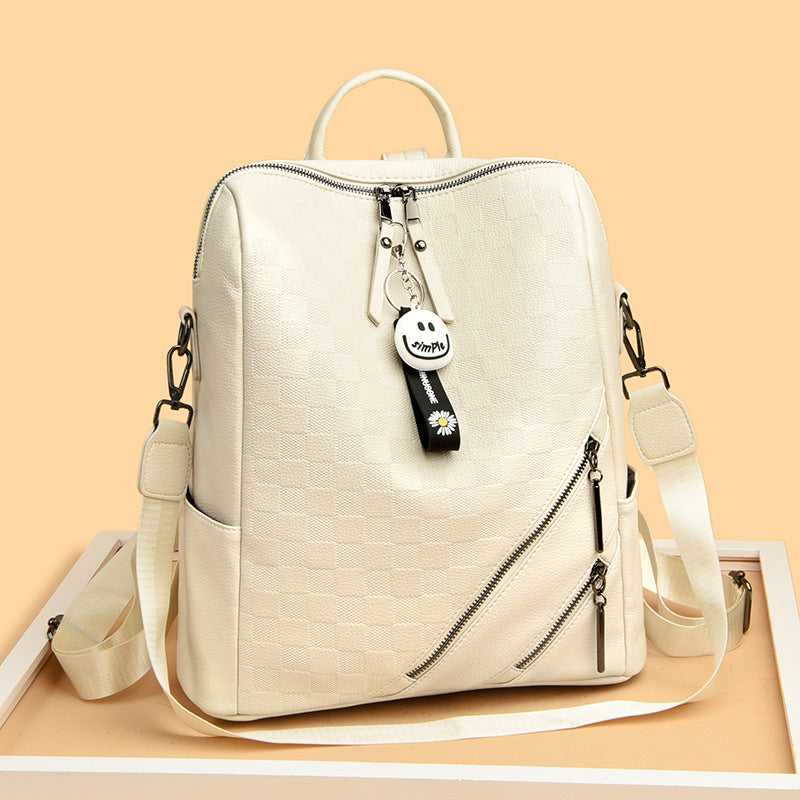 Checkered Pattern Stylish Backpack LoungeYard — product view 2