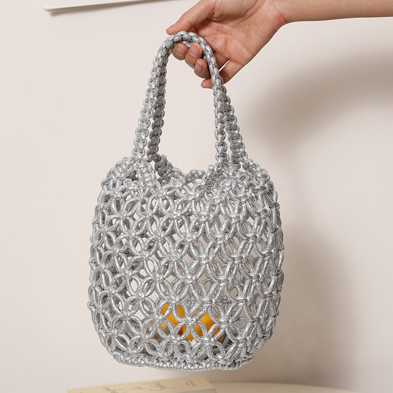 Trendy Shopper Bag with Unique Mesh Design LoungeYard — product view 6