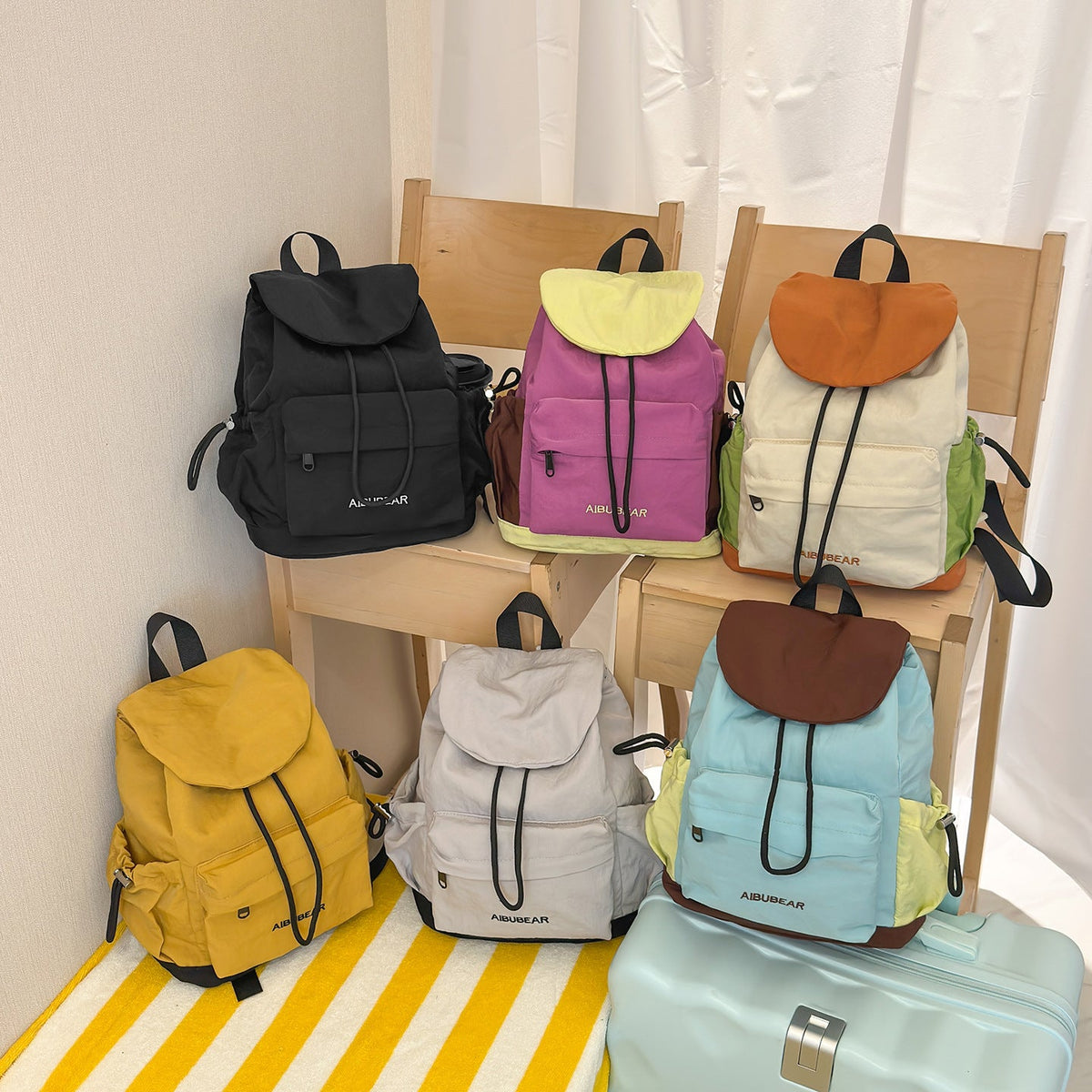 Multi-Pocket Stylish Backpack with Adjustable Straps LoungeYard — product view 4