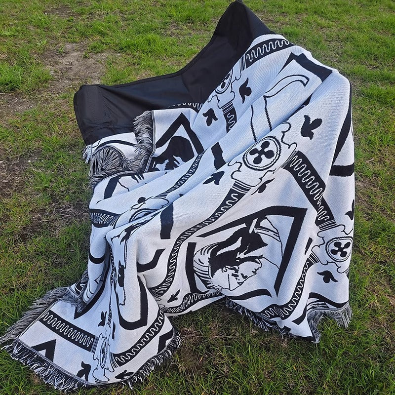 Stylish Geometric Print Throw Blanket — product view 1