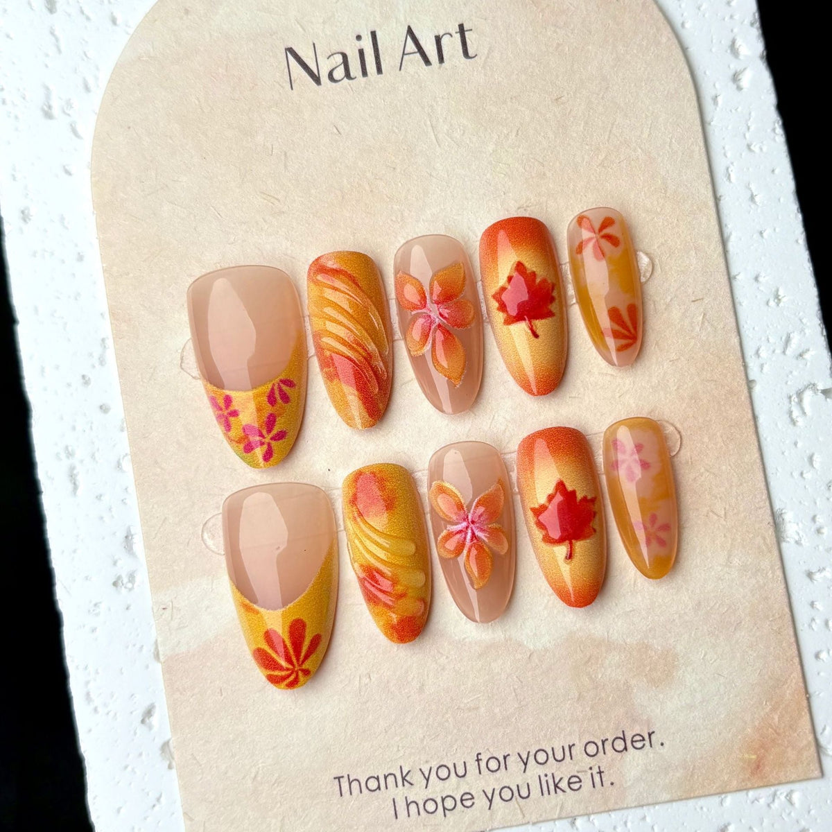 Artistic Floral Press-On Nail Set 1790746297 — product view 1