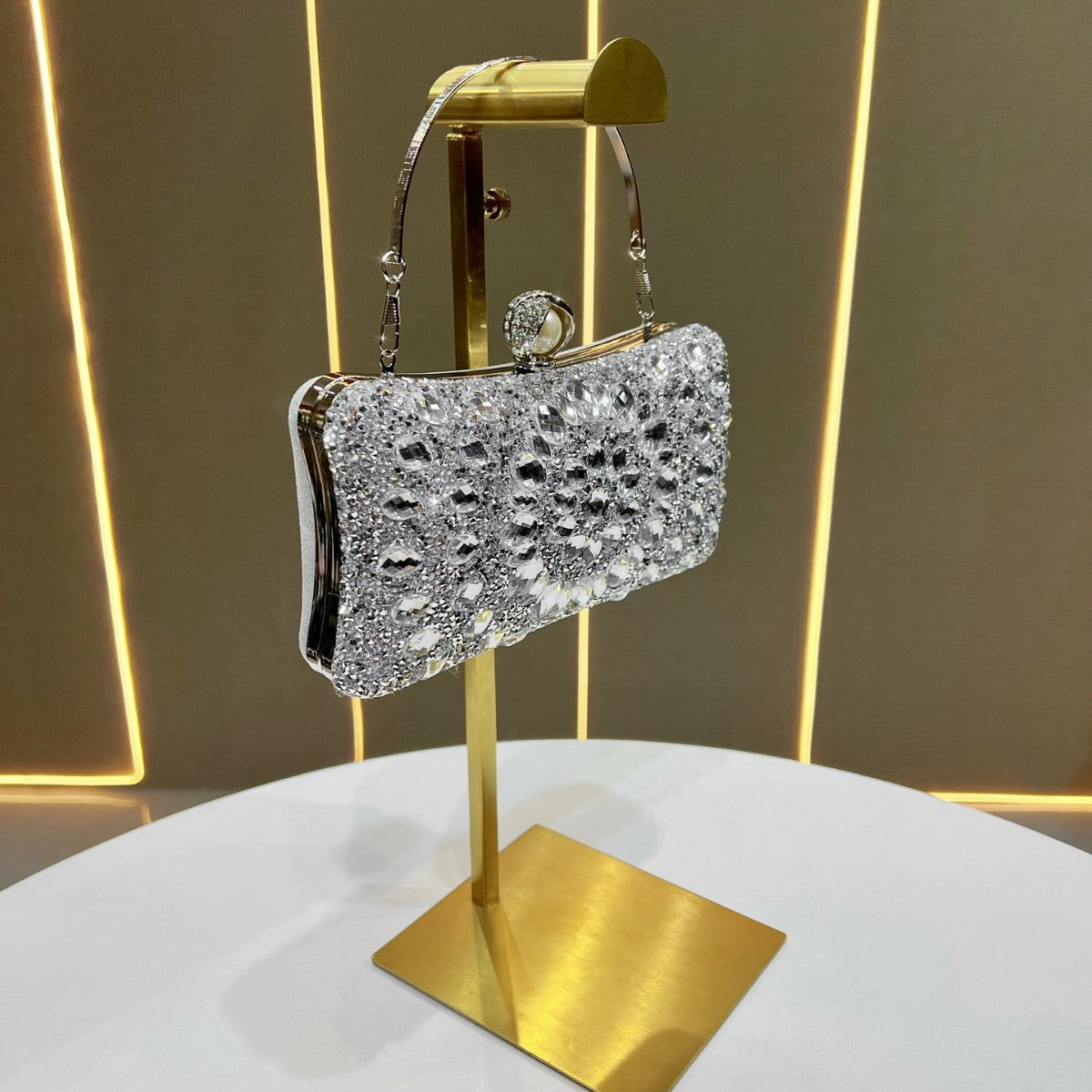 Ornate Gem-Embellished Evening Clutch — product view 2