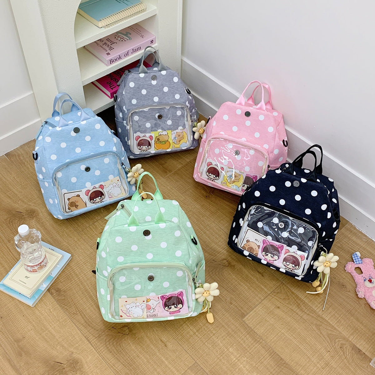 Cute Patterned Casual Backpack LoungeYard — product view 4
