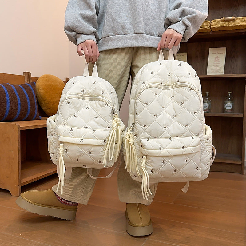 Quilted Stylish Everyday Backpack LoungeYard — product view 2