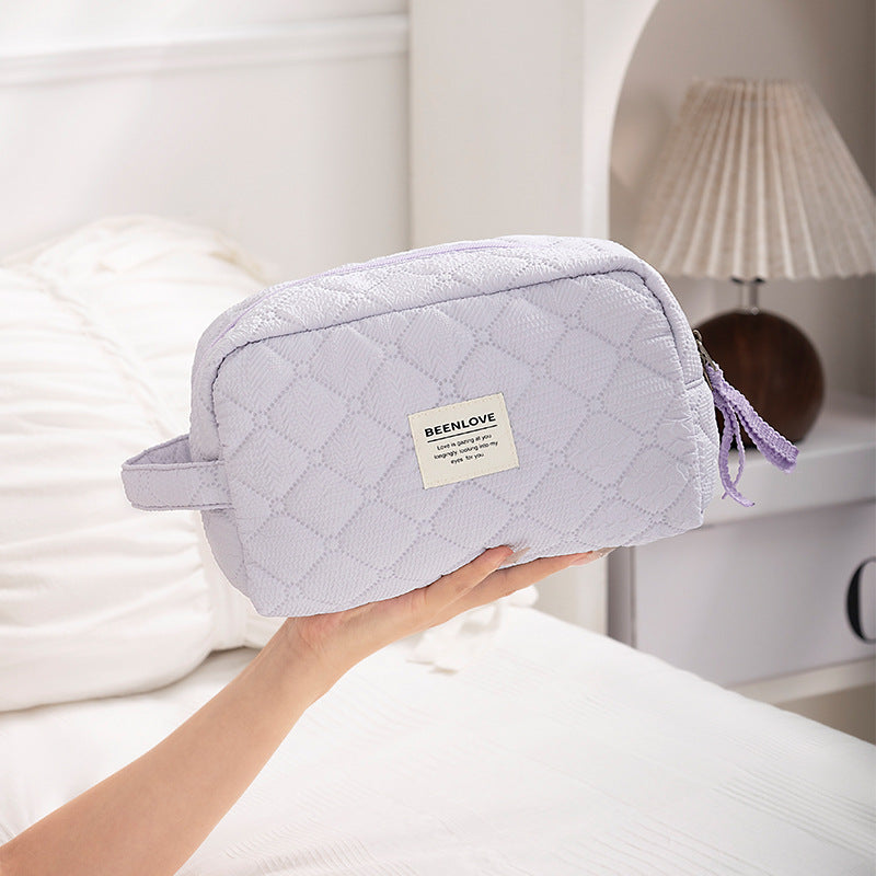 Quilted Travel Toiletry Organizer LoungeYard — product view 3