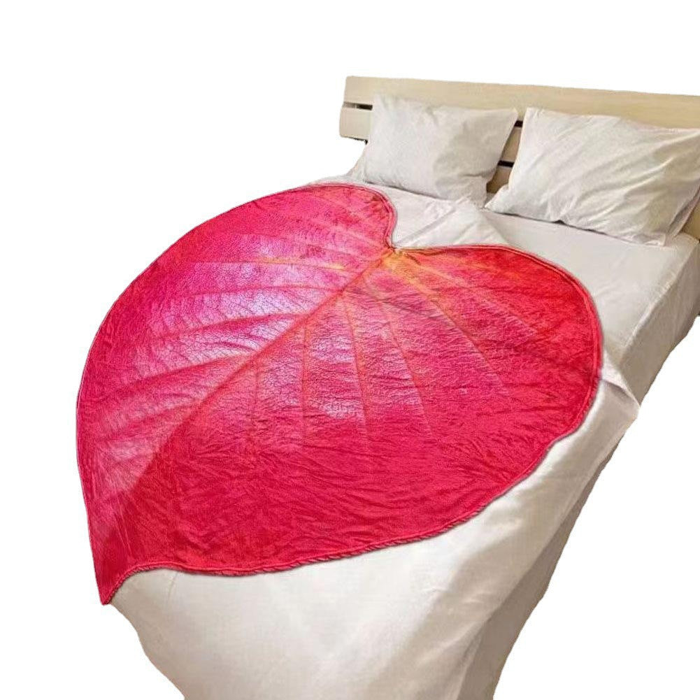 Leaf-Shaped Decorative Throw Blanket — product view 3
