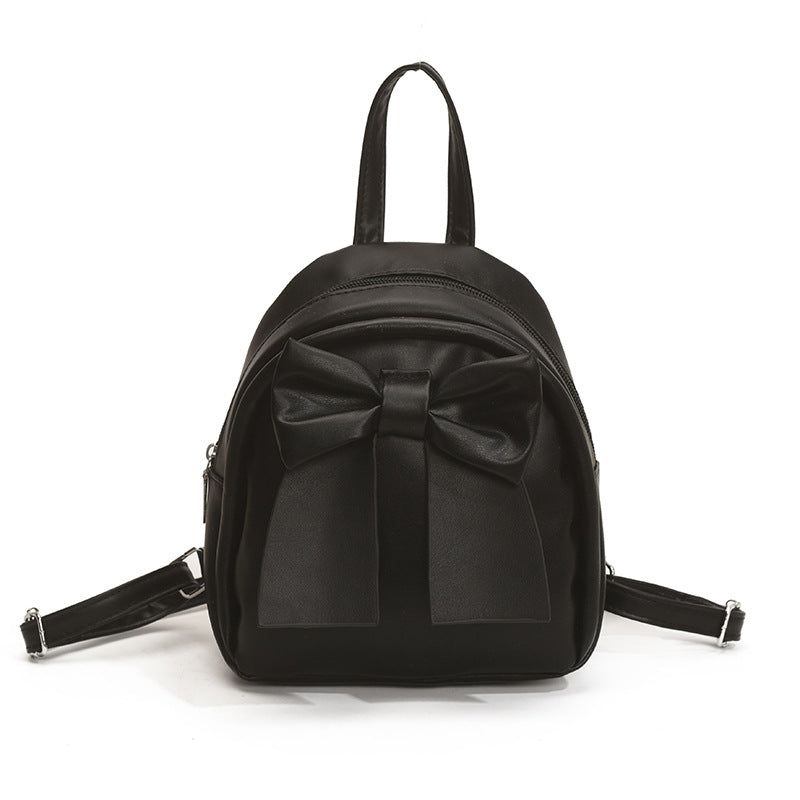 Bow-Accented Faux Leather Mini Backpack — product view 5