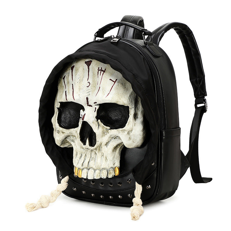 Creative backpack with skull design LoungeYard — product view 1