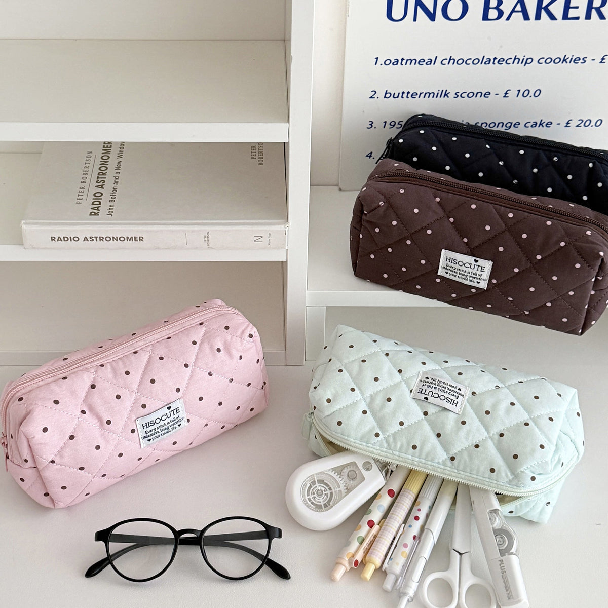 Quilted Cosmetic Pencil Case — product view 1