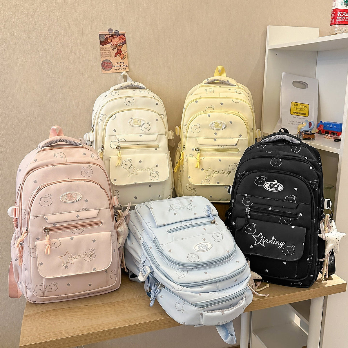 Cute Character-Printed Casual Backpack LoungeYard — product view 4