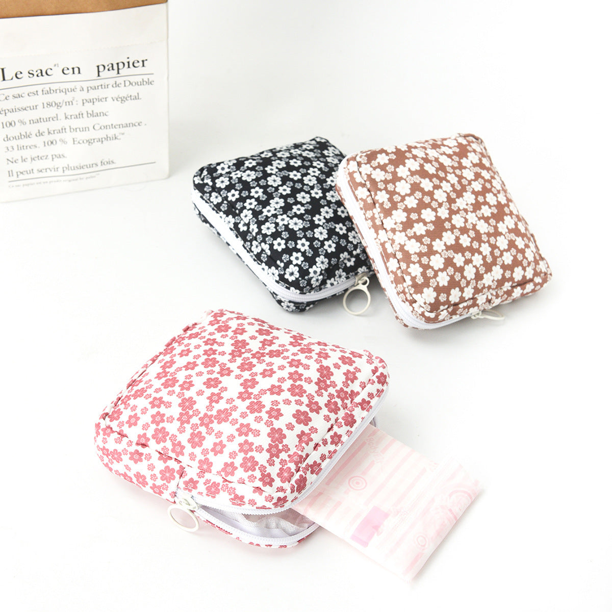 Cosmetic organizer with floral patterned design LoungeYard — product view 3
