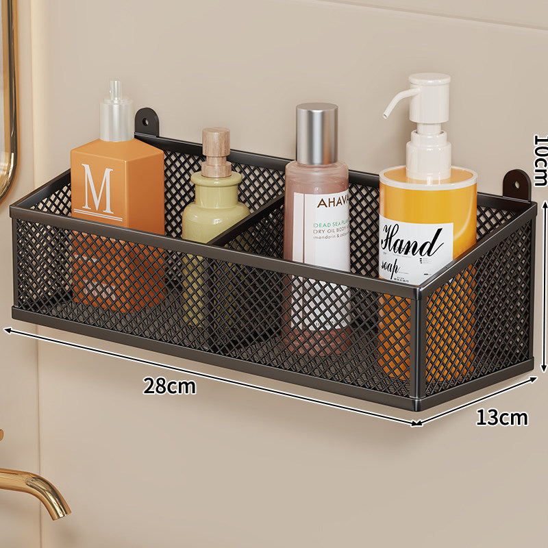Wall-Mounted Metal Mesh Bathroom Storage Basket — product view 2