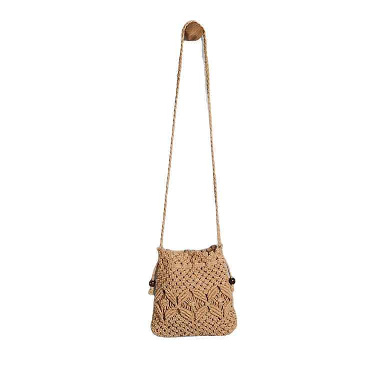 Macrame Bag with Adjustable Shoulder Strap LoungeYard — product view 5