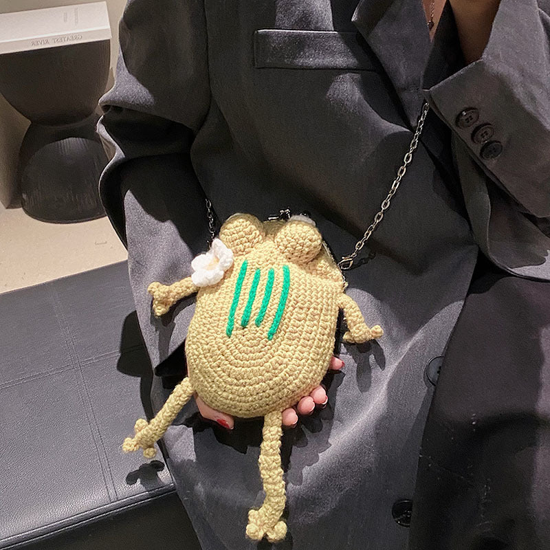 Frog-Shaped Crochet Mini Handbag — product view 4