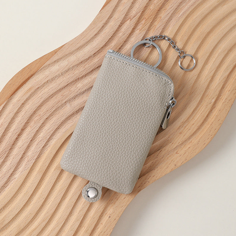 Textured Faux Leather Zippered Coin Pouch — product view 2
