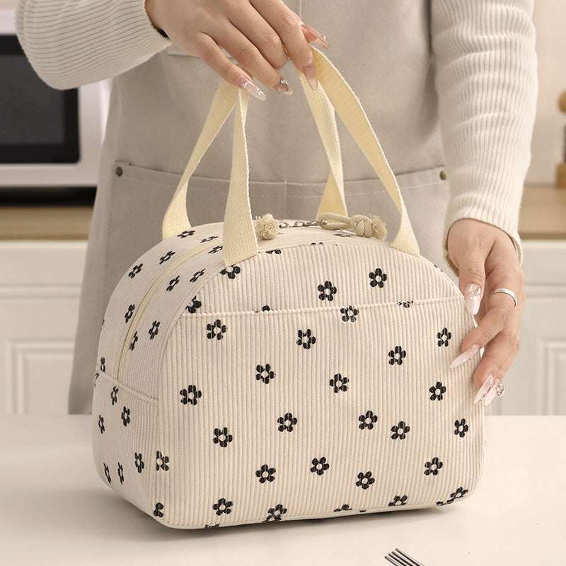 Insulated Floral Print Lunch Bag LoungeYard — product view 2