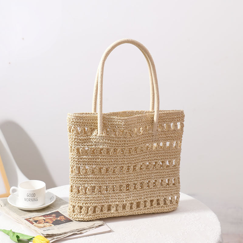 Stylish rattan shopper bag LoungeYard — product view 2