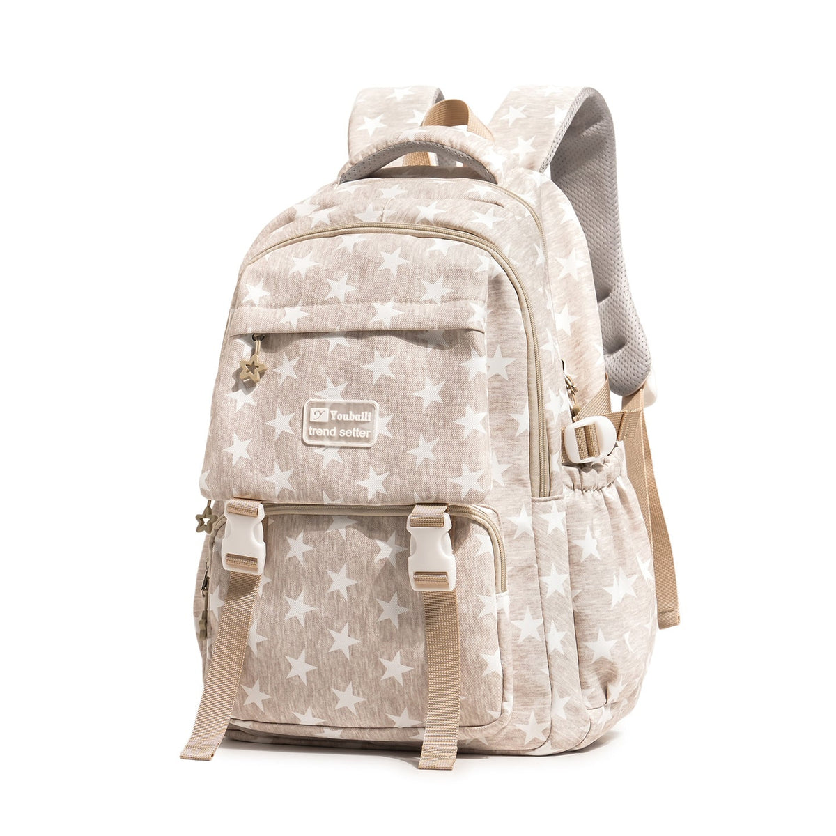 Stylish Star-Embellished Casual Backpack LoungeYard — product view 6
