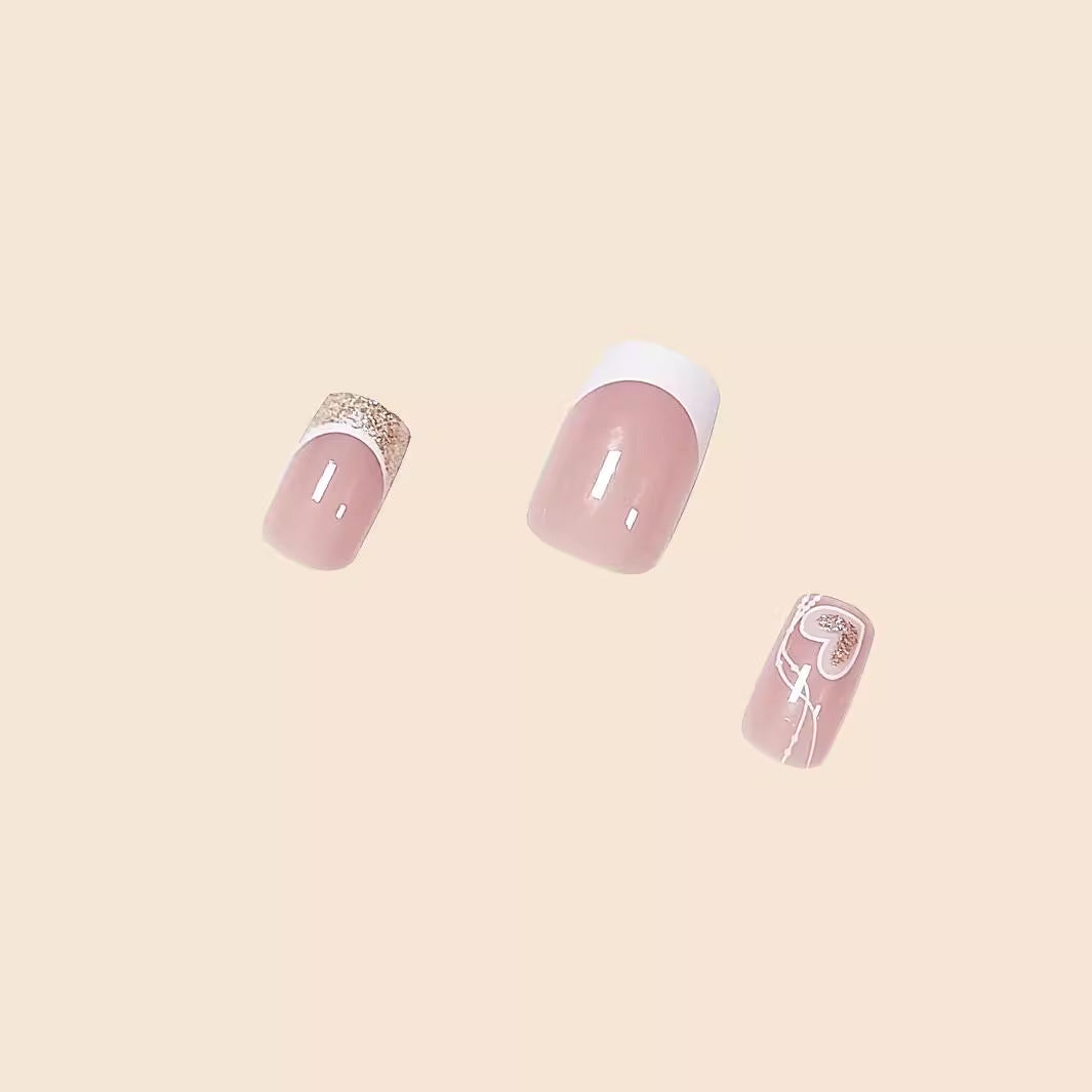 Elegant French Tip Acrylic Nail Art — product view 3