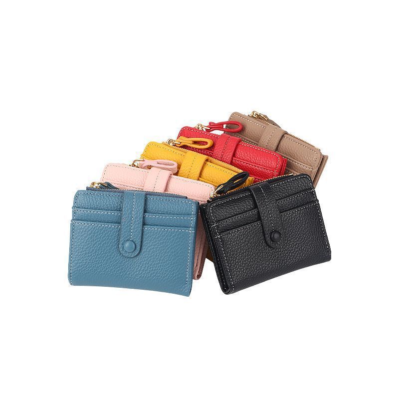 Textured Leather Zippered Card Pouch LoungeYard — product view 3