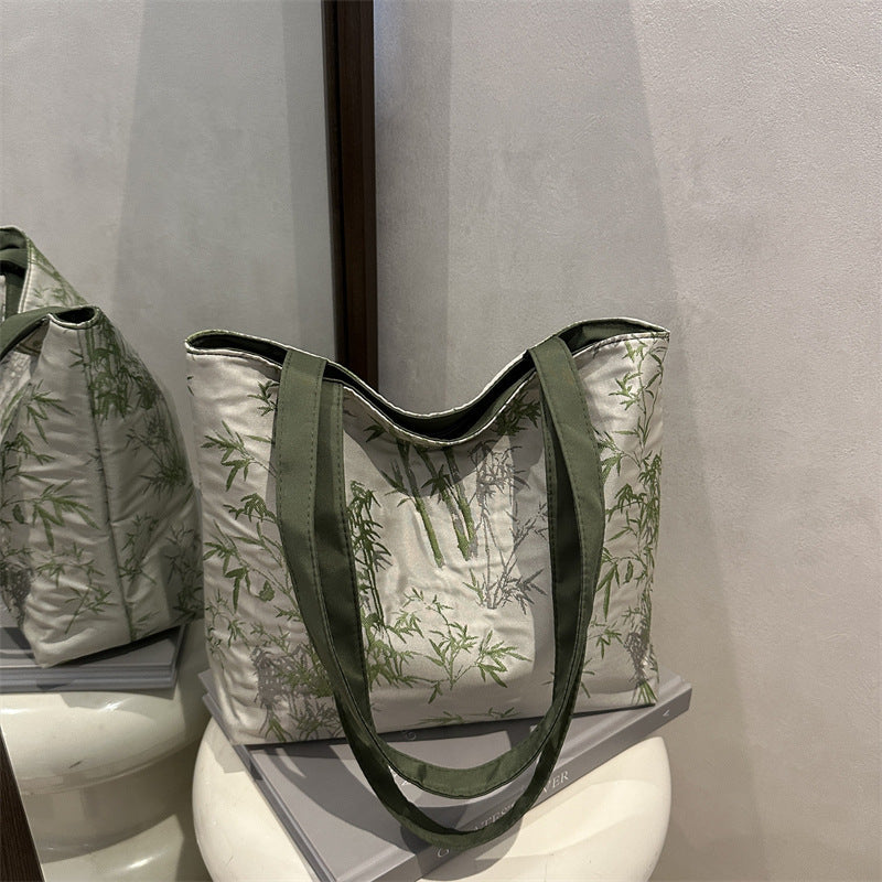 Stylish Bamboo Print Tote Bag LoungeYard — product view 7