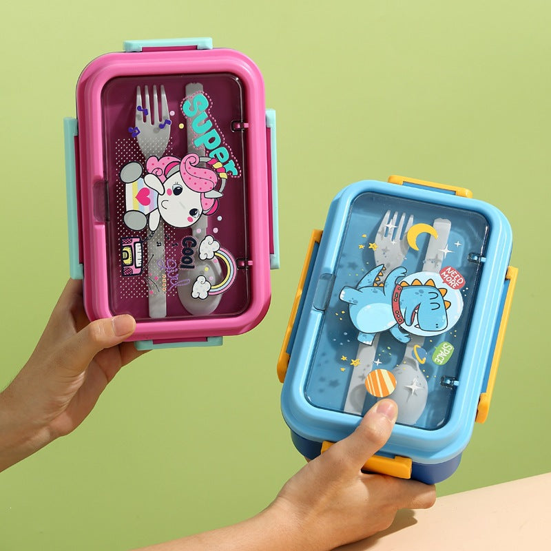 Cartoon-Themed Lunch Box with Divided Compartments — product view 2