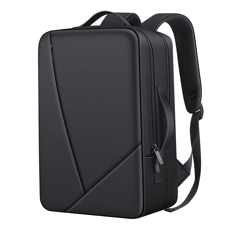 Laptop backpack with USB charging port and spacious compartment layout LoungeYard — product view 1