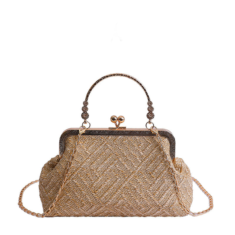 Vintage-Inspired Textured Crossbody Bag LoungeYard — product view 5