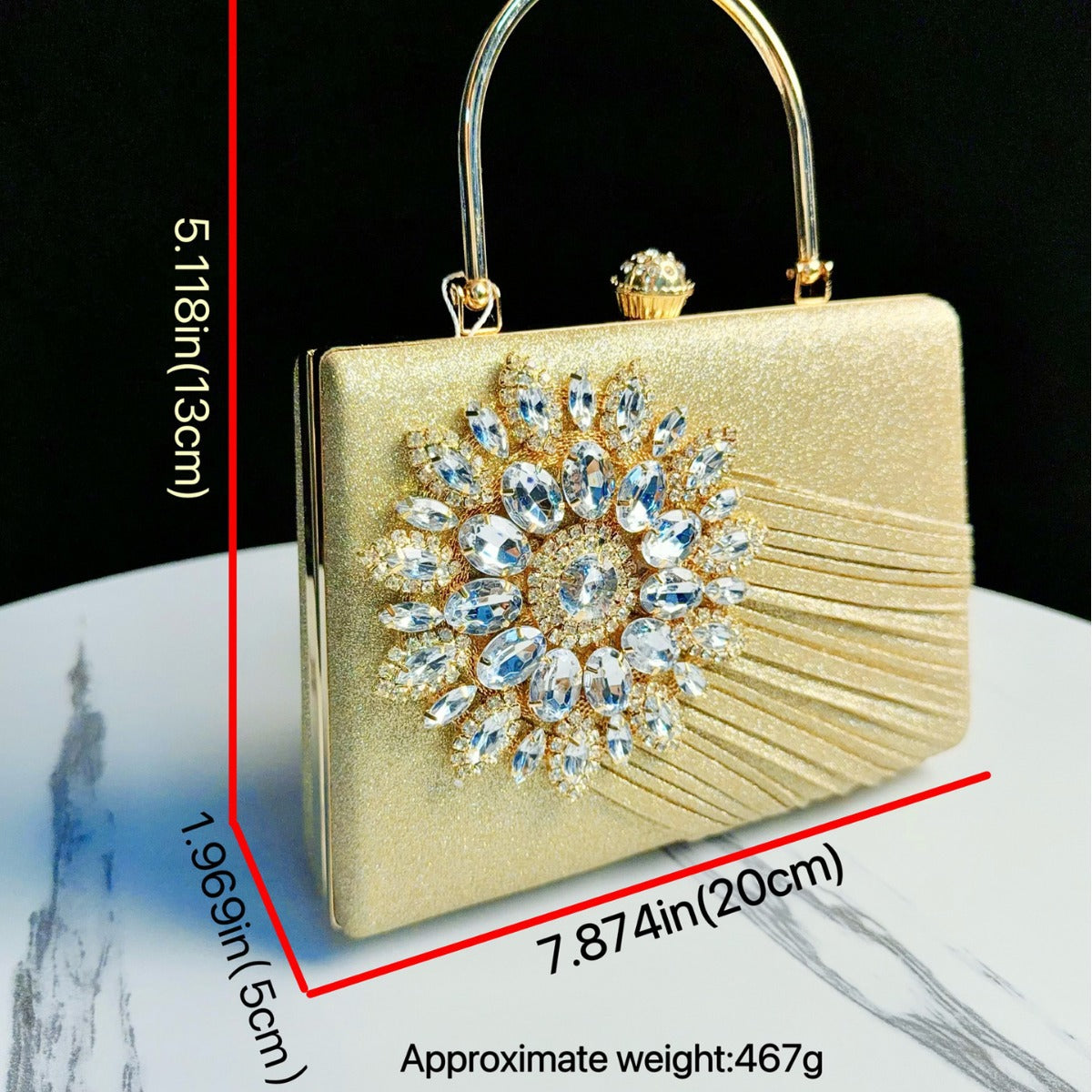 Luxurious Rhinestone-Embellished Evening Handbag — product view 4