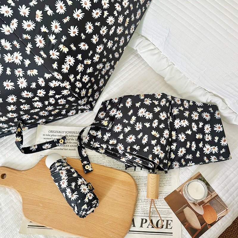 Women Foldable Shopping Bag with Charming Flower Design LoungeYard — product view 1