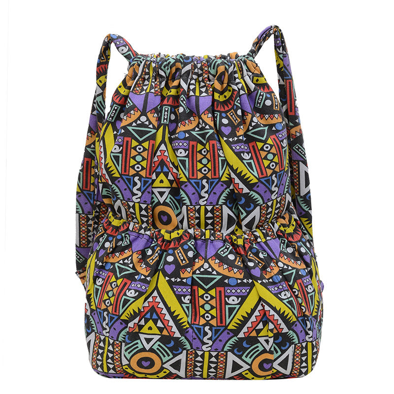 Drawstring Elephant Print Backpack LoungeYard — product view 6