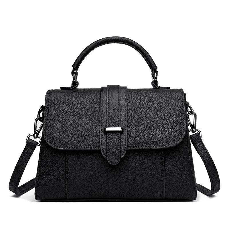 Elegant Leather Top Handle Handbag LoungeYard — product view 6