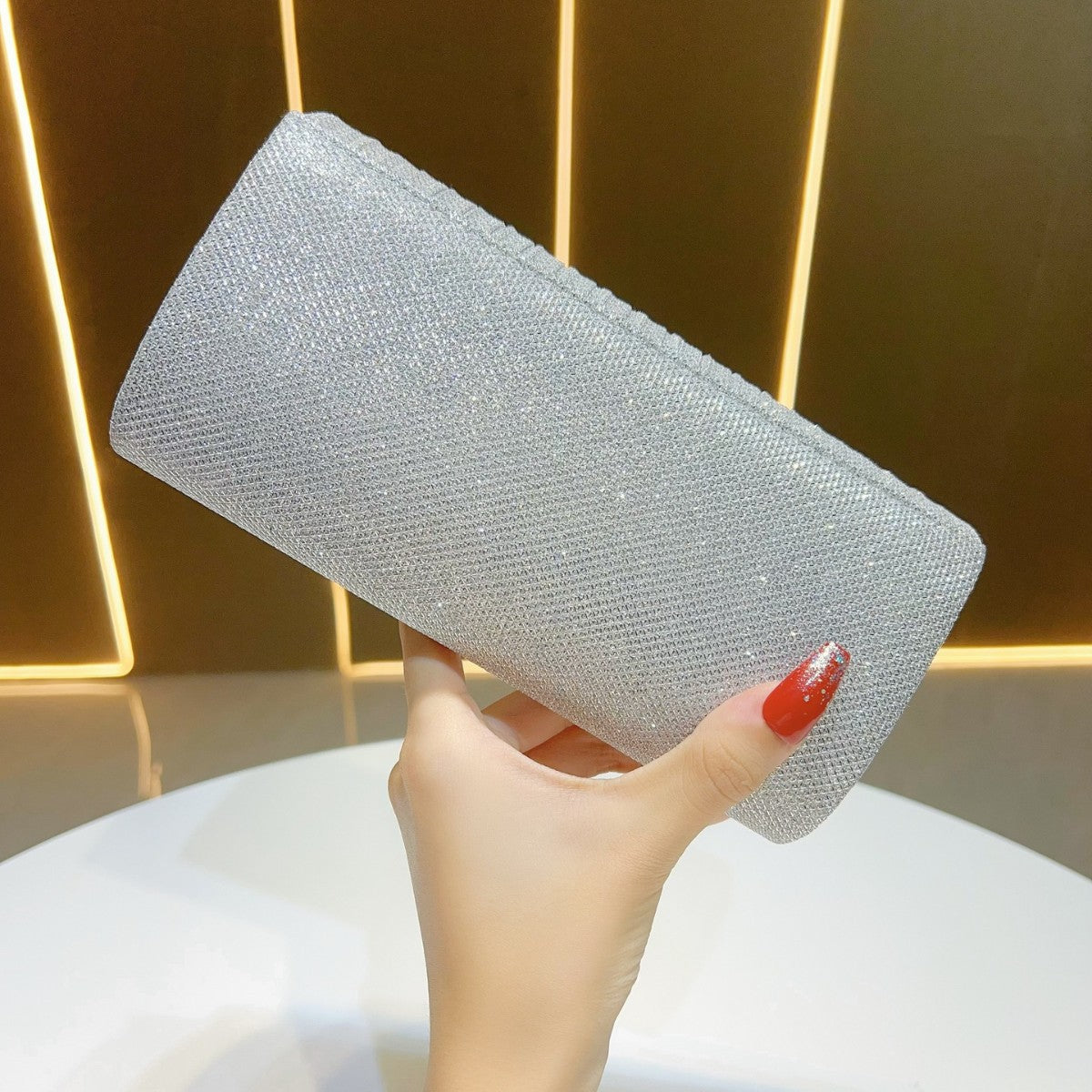Luxurious Textured Evening Clutch — product view 4