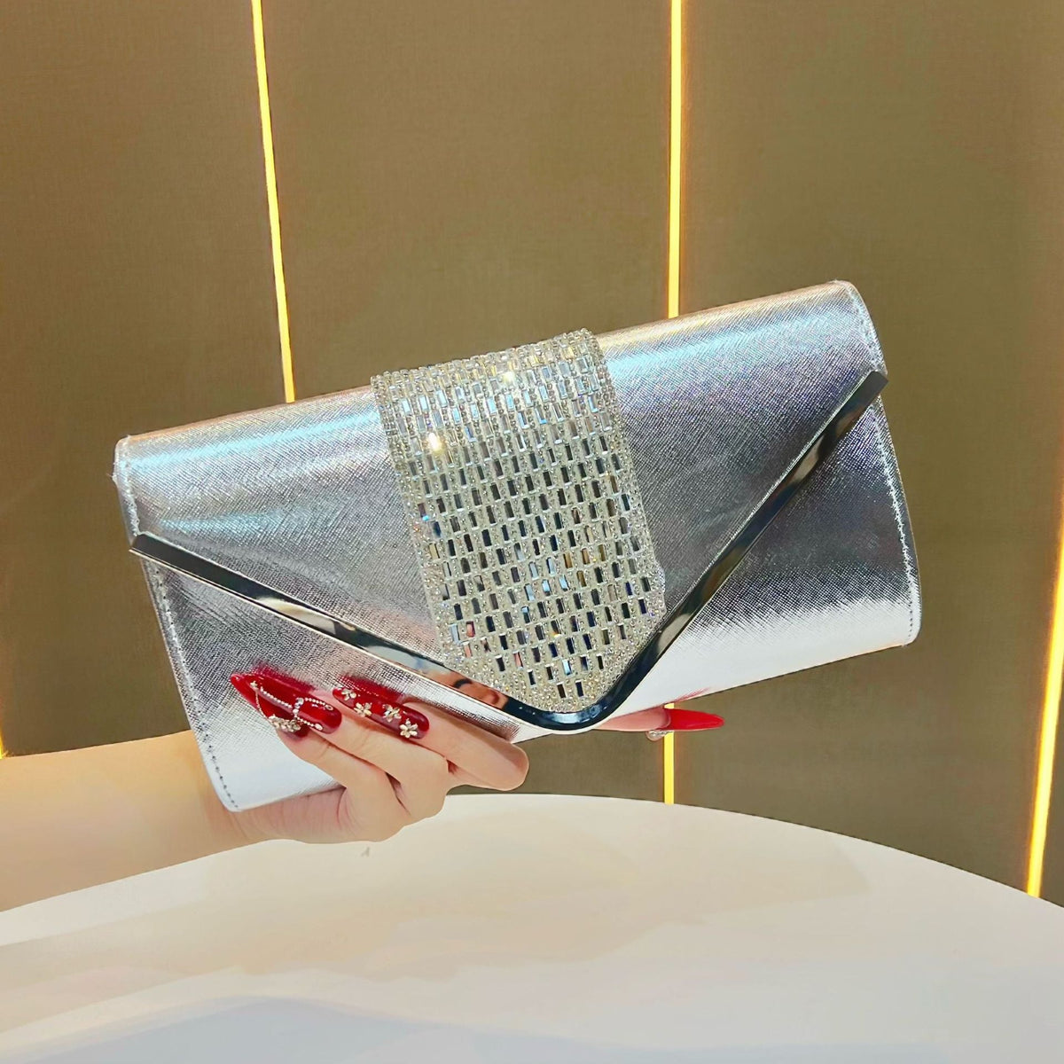 Elegant Metallic Clutch — product view 7
