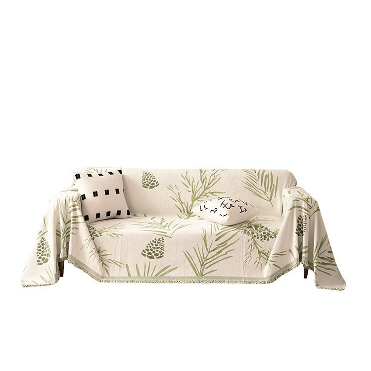 Leaf Print Decorative Throw Blanket — product view 1