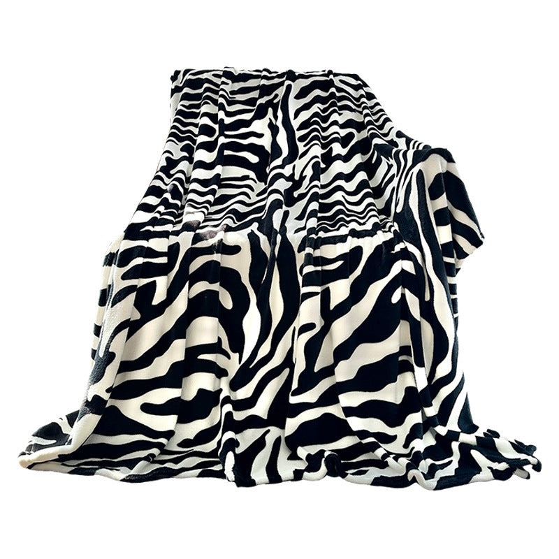 Soft Fabric Zebra Print Fleece Blanket — product view 6