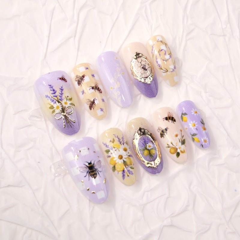 Decorative Floral Press-On Nails — product view 2