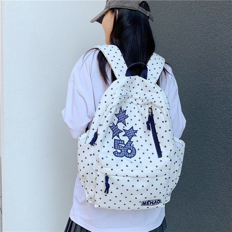 Star-Patterned Casual Backpack LoungeYard 1791204448 — product view 3