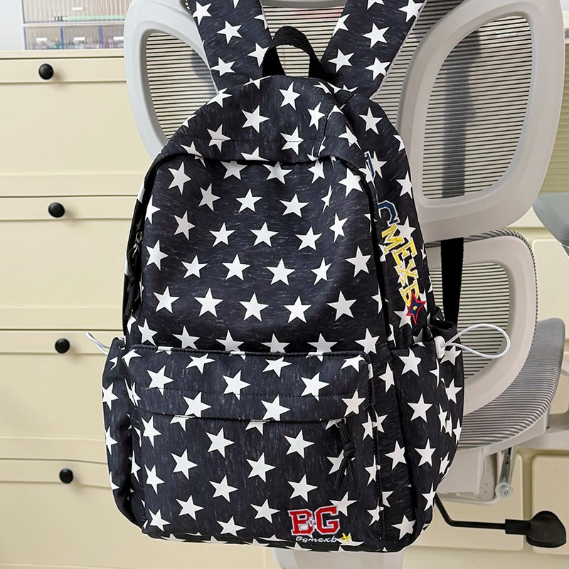 Star-Patterned Casual Backpack LoungeYard — product view 7