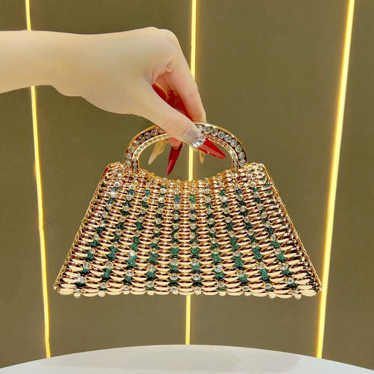 Rhinestone-Embellished Evening Handbag — product view 1