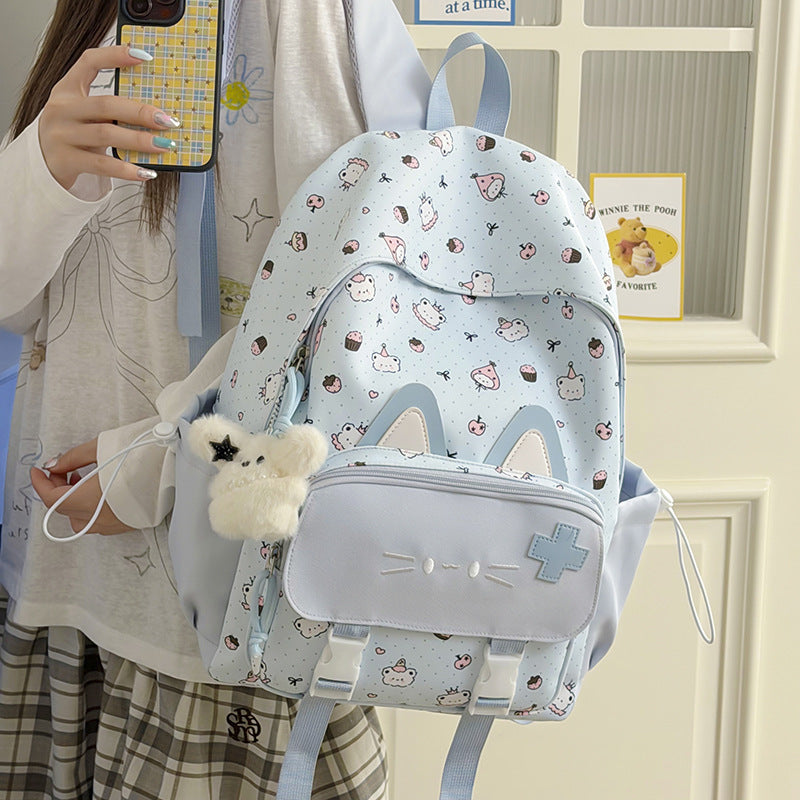 Cartoon-Themed Cat Ears Backpack LoungeYard — product view 3