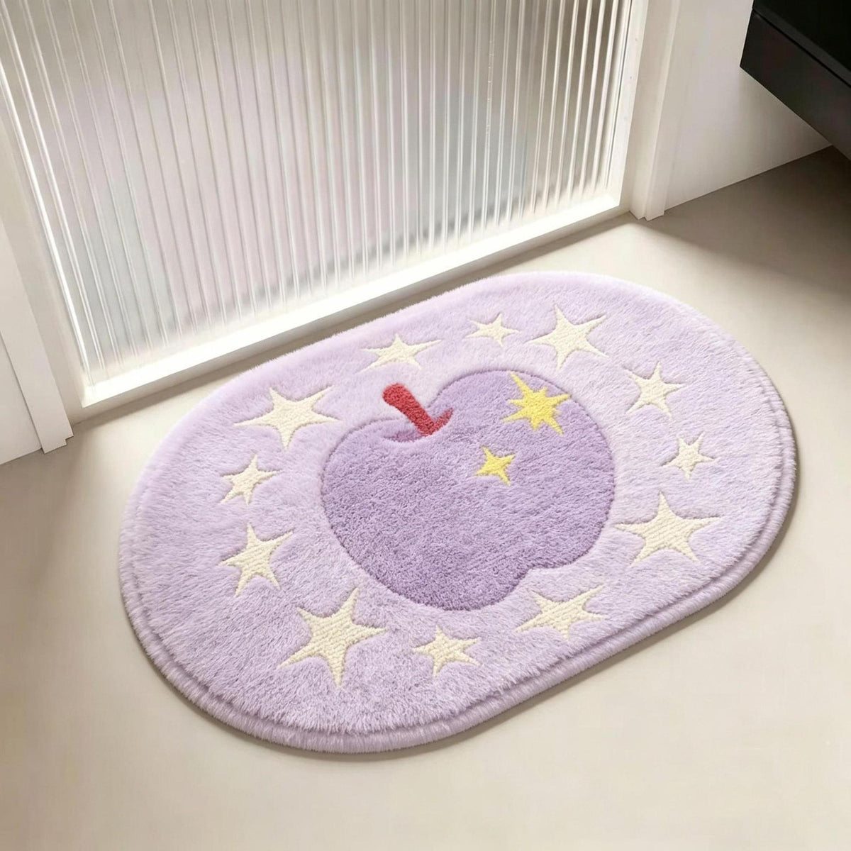 Apple-Themed Plush Bath Mat — product view 5