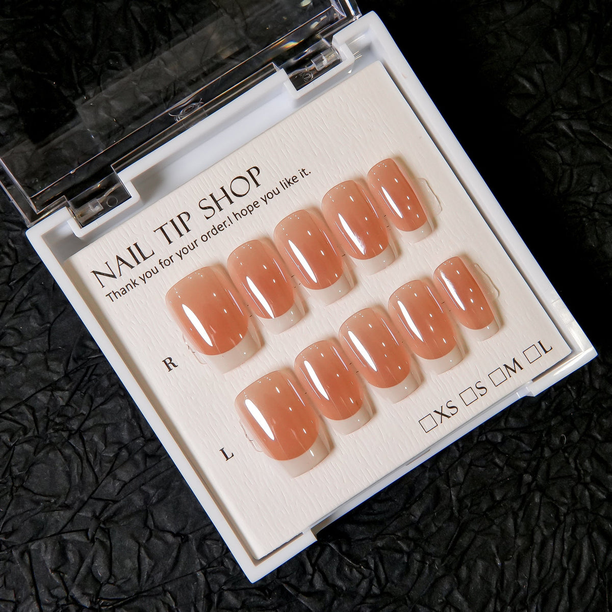 Natural Glossy Press-On Nail Tips — product view 2