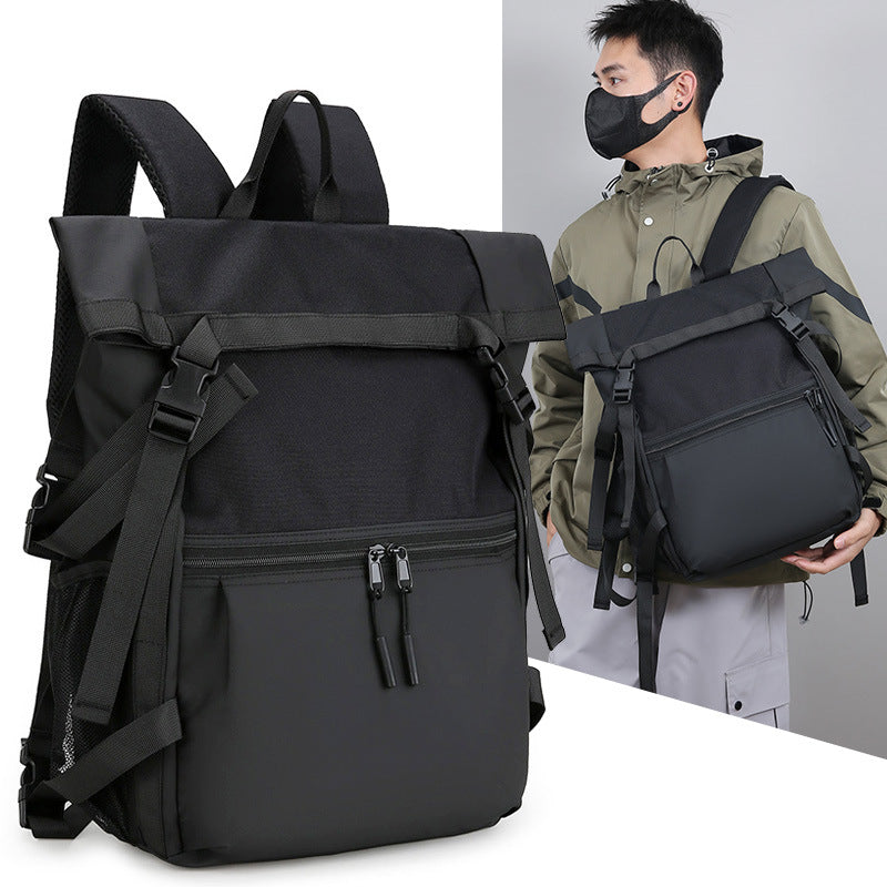 Stylish Roll-Top Backpack LoungeYard — product view 1