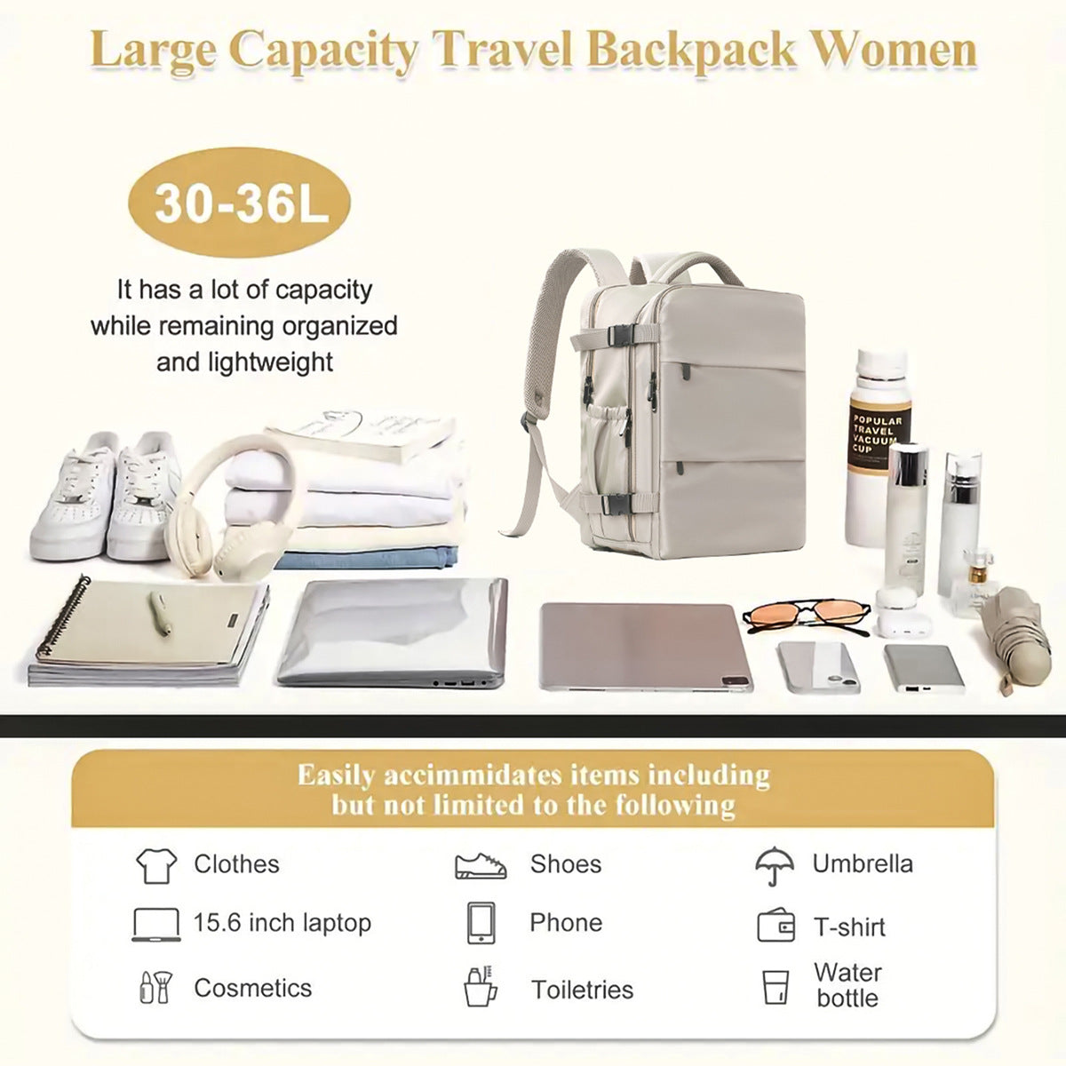 Multifunctional Travel Bag LoungeYard — product view 3