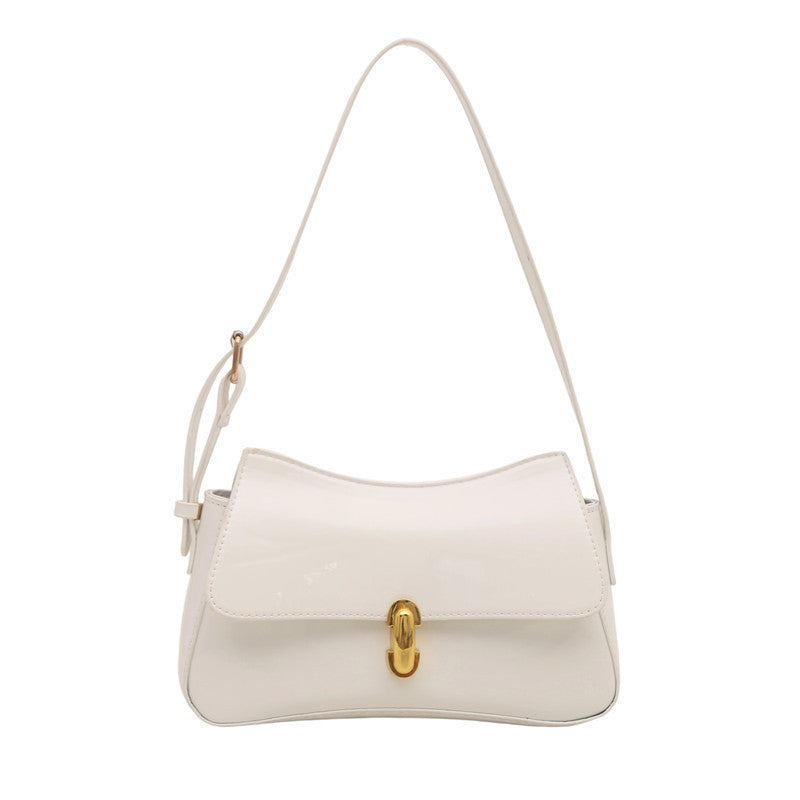 Elegant Structured Patent Leather Handbag — product view 2