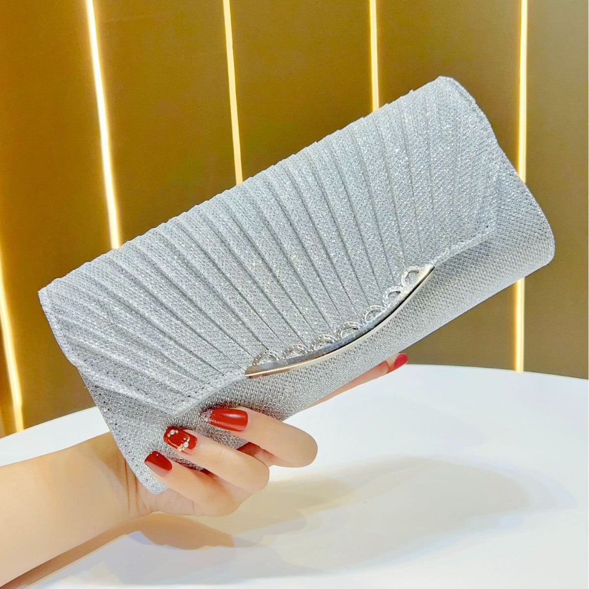 Textured Evening Clutch — product view 7