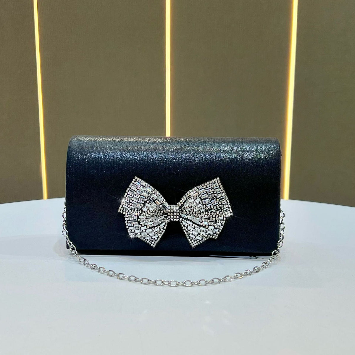 Bow-Decorated Evening Clutch — product view 1