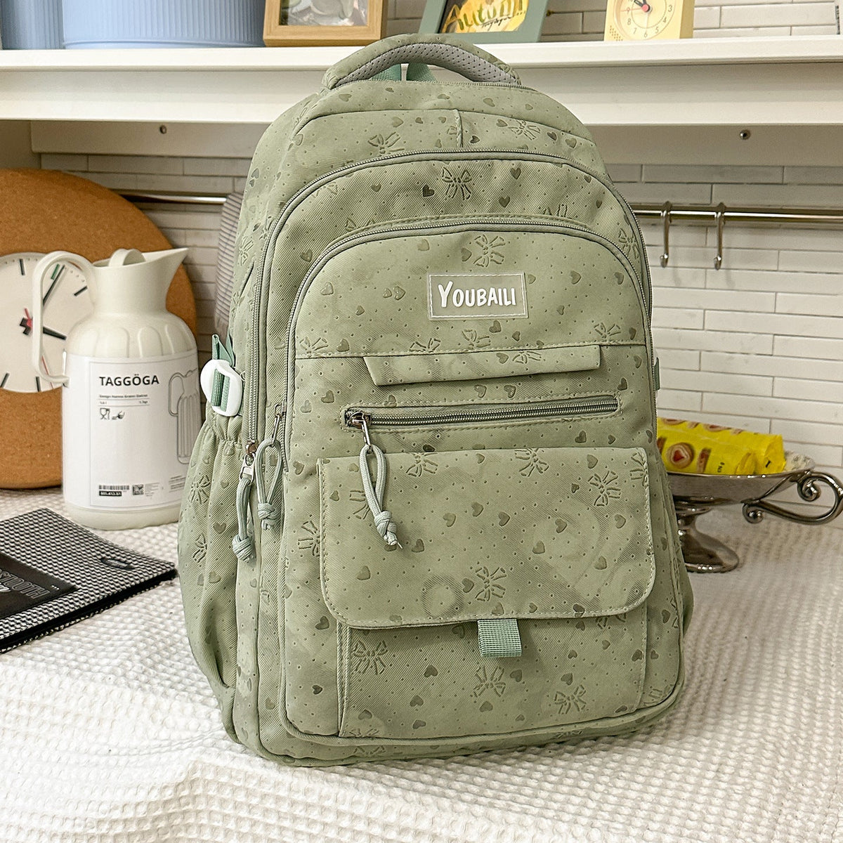 Charming Floral Print Backpack LoungeYard — product view 6