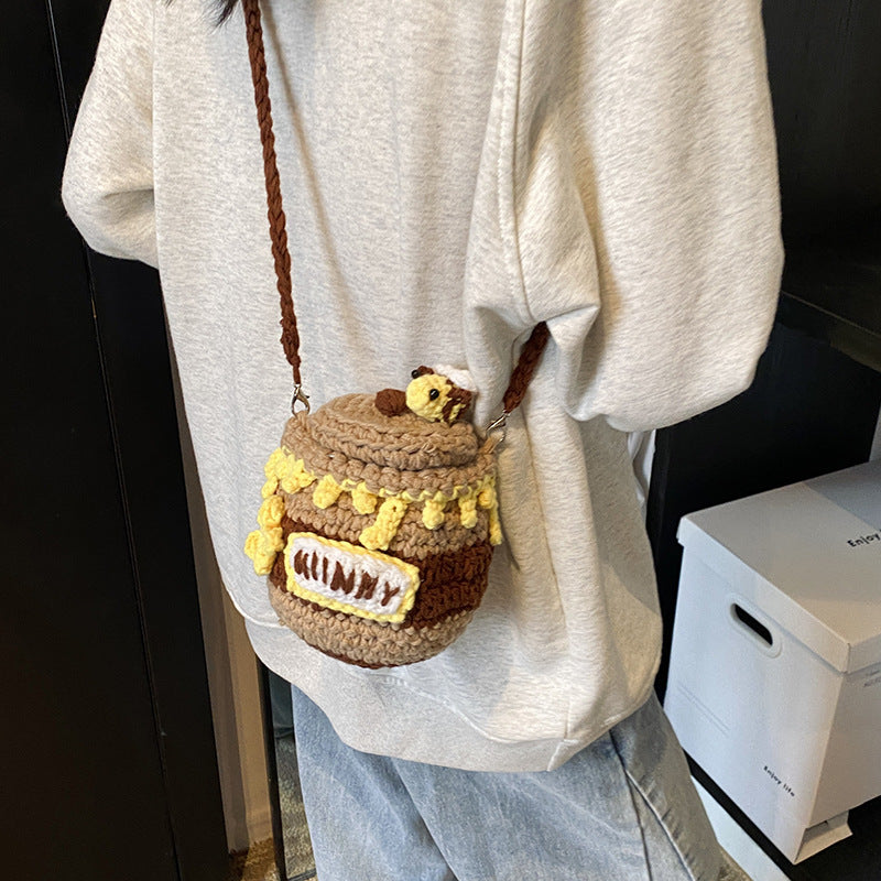 Fun Crochet Honey Jar Mini Bag — product view 2